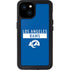 NFL Los Angeles Rams Blue Performance Series iPhone 15 Plus Waterproof Case