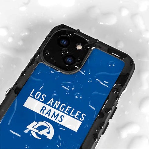 NFL Los Angeles Rams Blue Performance Series iPhone 15 Plus Waterproof Case