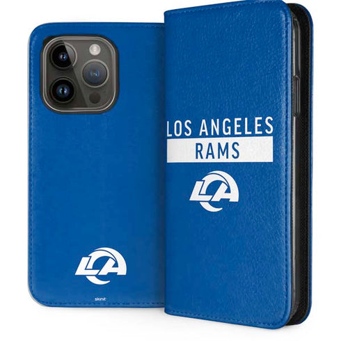 NFL Los Angeles Rams Blue Performance Series iPhone 15 Pro Folio Case