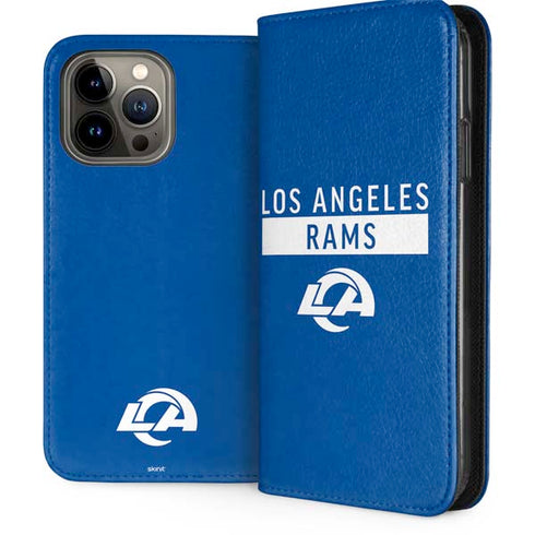 NFL Los Angeles Rams Blue Performance Series iPhone 15 Pro Max Folio Case