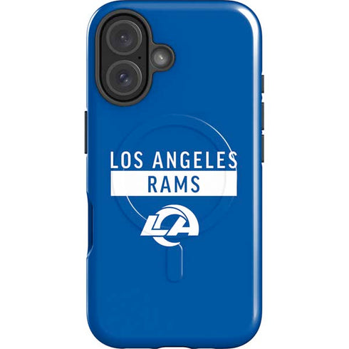 NFL Los Angeles Rams Blue Performance Series iPhone 16 Magsafe Impact Case