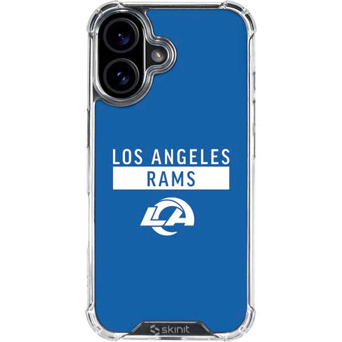 NFL Los Angeles Rams Blue Performance Series iPhone 16 Plus Clear Case