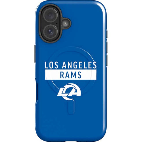 NFL Los Angeles Rams Blue Performance Series iPhone 16 Plus Magsafe Impact Case
