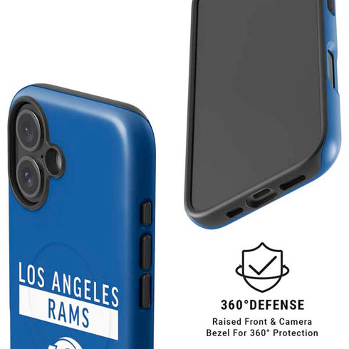 NFL Los Angeles Rams Blue Performance Series iPhone 16 Plus Magsafe Impact Case