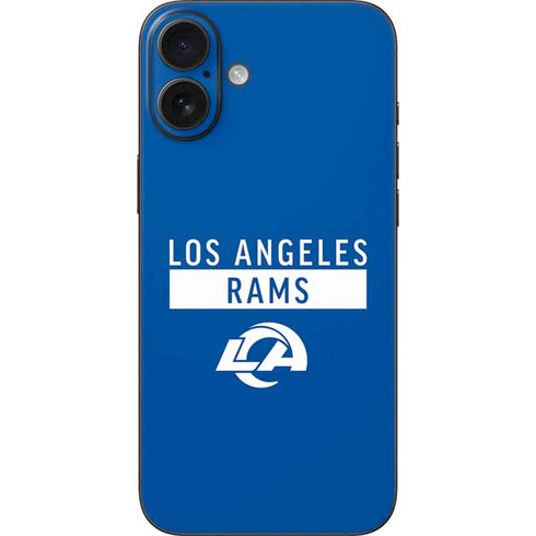 NFL Los Angeles Rams Blue Performance Series iPhone 16 Plus Skin