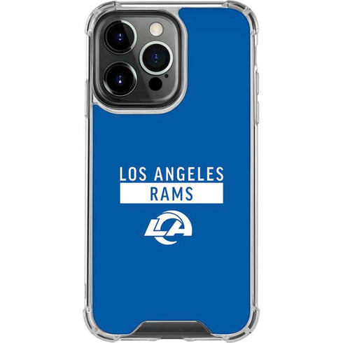 NFL Los Angeles Rams Blue Performance Series iPhone 16 Pro Clear Case