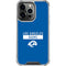 NFL Los Angeles Rams Blue Performance Series iPhone 16 Pro Clear Case