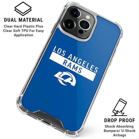 NFL Los Angeles Rams Blue Performance Series iPhone 16 Pro Clear Case