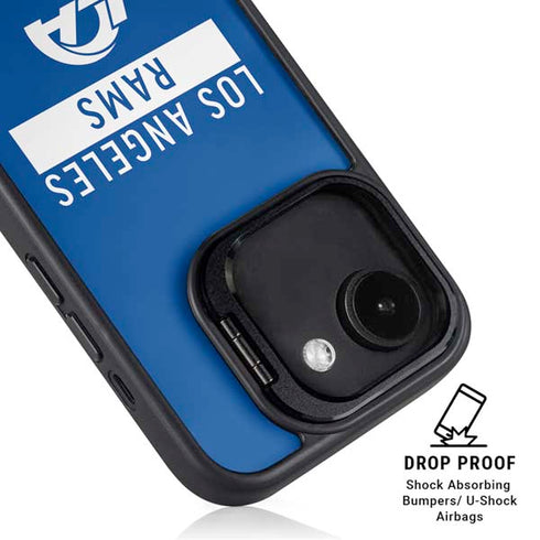 NFL Los Angeles Rams Blue Performance Series iPhone 16e Kickstand Case