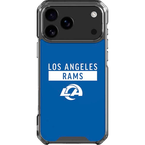 NFL Los Angeles Rams Blue Performance Series iPhone 18 Pro Max Clear Case