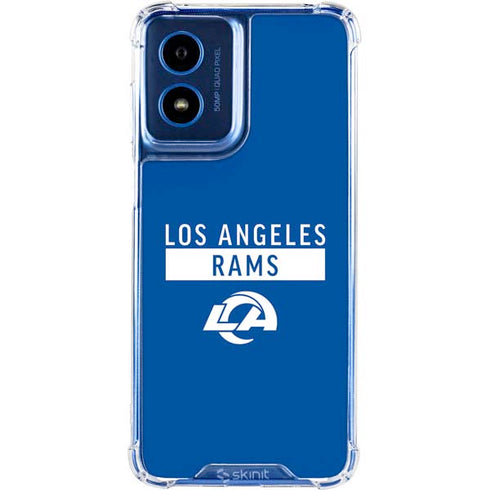 NFL Los Angeles Rams Blue Performance Series Moto G 5G (2024) Clear Case