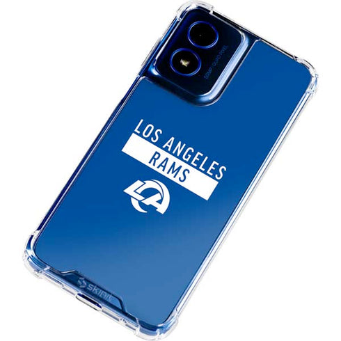 NFL Los Angeles Rams Blue Performance Series Moto G 5G (2024) Clear Case