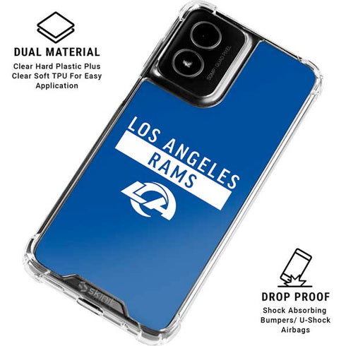 NFL Los Angeles Rams Blue Performance Series Moto G Power 5G (2024) Clear Case