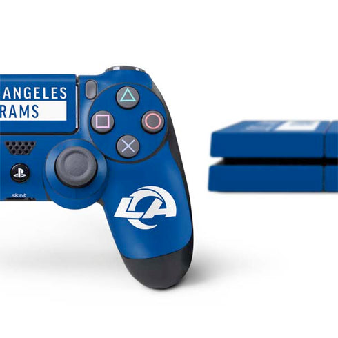 NFL Los Angeles Rams Blue Performance Series PS4 Console and Controller Bundle Skin