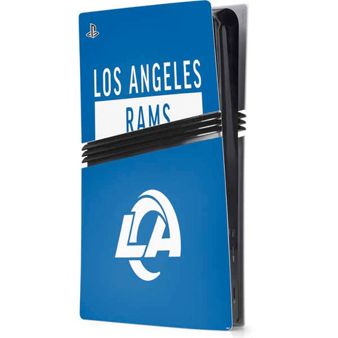 NFL Los Angeles Rams Blue Performance Series PS5 Pro Console Skin
