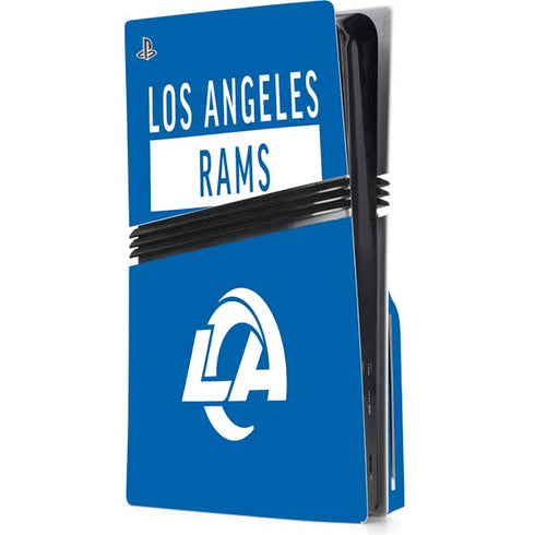 NFL Los Angeles Rams Blue Performance Series PS5 Pro Disk Console Skin