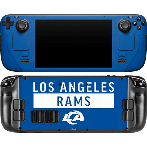 NFL Los Angeles Rams Blue Performance Series Steam Deck Handheld Gaming Computer OLED Skin