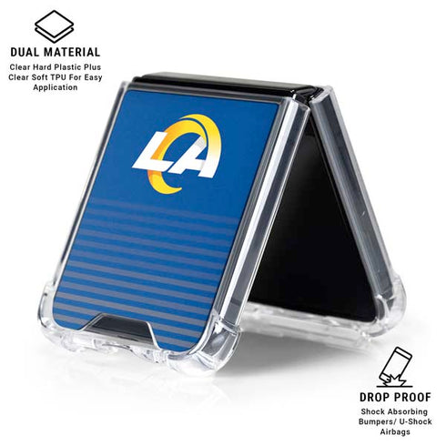 NFL Los Angeles Rams Breakaway Galaxy Z Flip6 Clear Case