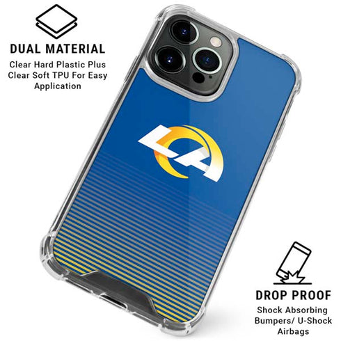 NFL Los Angeles Rams Breakaway iPhone 16 Pro Clear Case