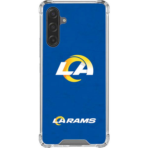 NFL Los Angeles Rams Distressed Galaxy A17 Clear Case
