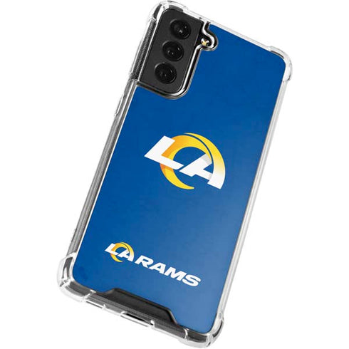 NFL Los Angeles Rams Distressed Galaxy S22 Clear Case