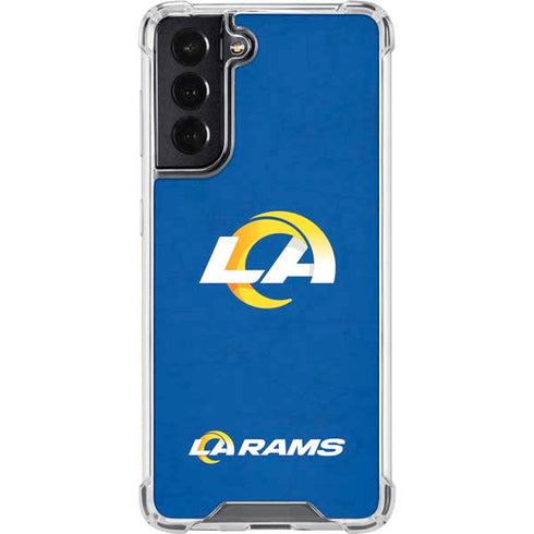 NFL Los Angeles Rams Distressed Galaxy S22 Clear Case