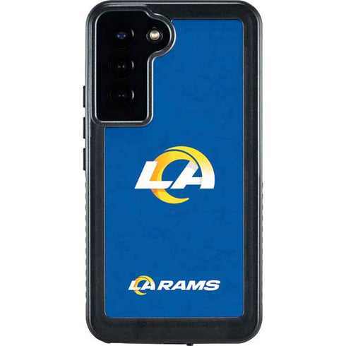 NFL Los Angeles Rams Distressed Galaxy S24 Plus Waterproof Case
