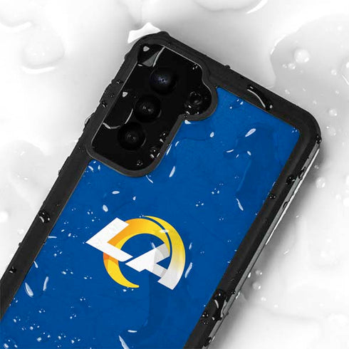 NFL Los Angeles Rams Distressed Galaxy S24 Plus Waterproof Case