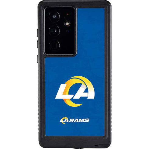 NFL Los Angeles Rams Distressed Galaxy S24 Ultra Waterproof Case