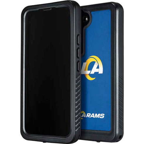 NFL Los Angeles Rams Distressed Galaxy S24 Waterproof Case