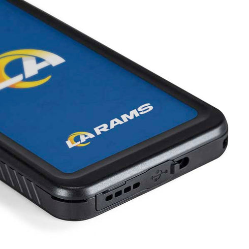 NFL Los Angeles Rams Distressed Galaxy S24 Waterproof Case