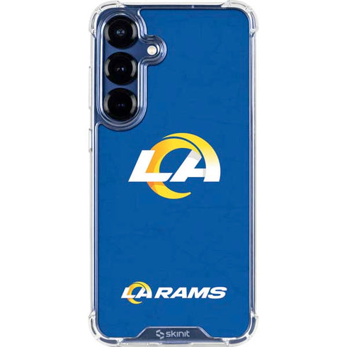 NFL Los Angeles Rams Distressed Galaxy S25 FE Clear Case