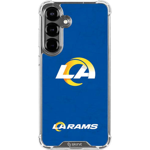 NFL Los Angeles Rams Distressed Galaxy S26 Clear Case