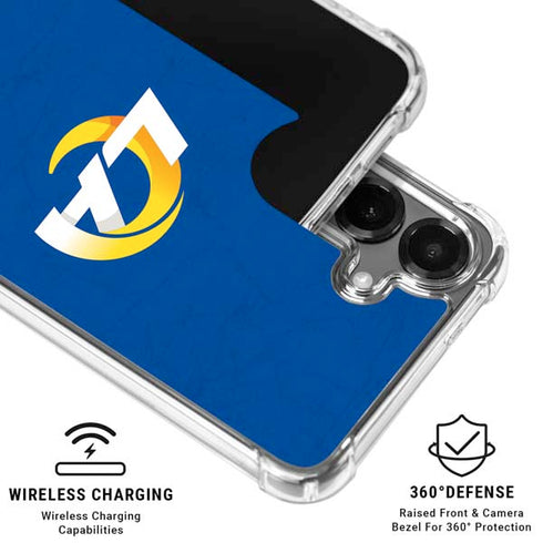 NFL Los Angeles Rams Distressed Galaxy S26 Clear Case