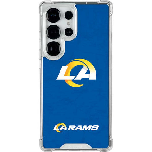 NFL Los Angeles Rams Distressed Galaxy S26 Ultra Clear Case