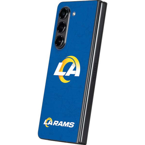 NFL Los Angeles Rams Distressed Galaxy Z Fold5 5G Skin
