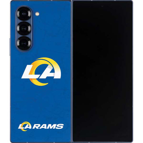NFL Los Angeles Rams Distressed Galaxy Z Fold6 Skin