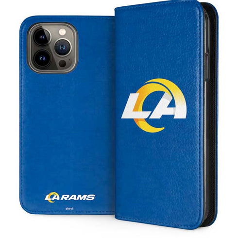 NFL Los Angeles Rams Distressed iPhone 15 Pro Max Folio Case