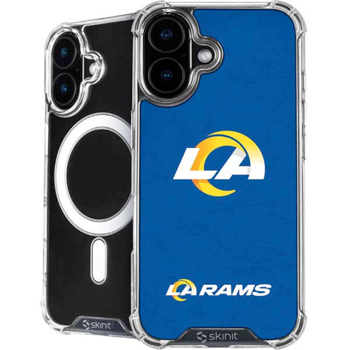 NFL Los Angeles Rams Distressed iPhone 16 Plus MagSafe Case