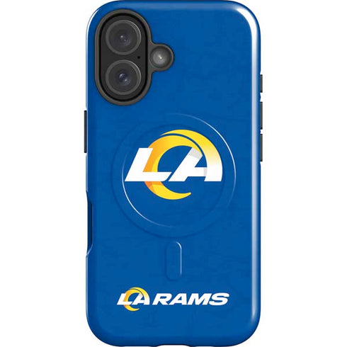 NFL Los Angeles Rams Distressed iPhone 16 Plus Magsafe Impact Case