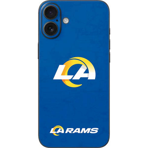 NFL Los Angeles Rams Distressed iPhone 16 Plus Skin