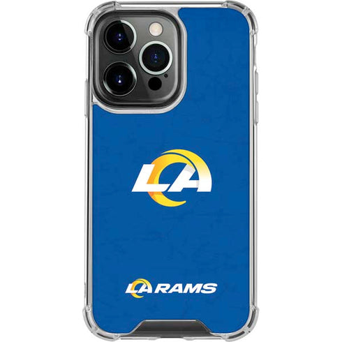 NFL Los Angeles Rams Distressed iPhone 16 Pro Clear Case