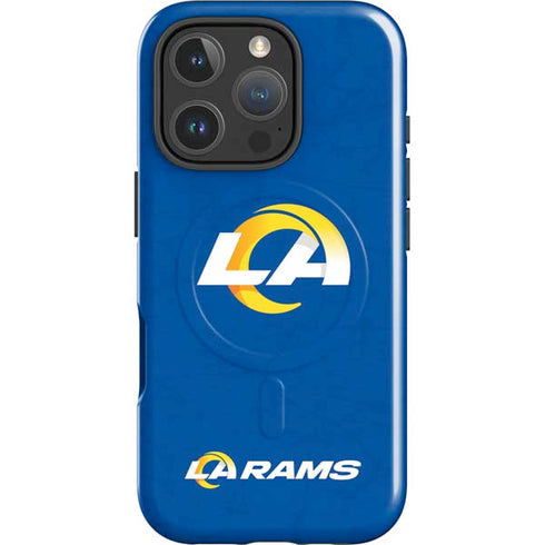NFL Los Angeles Rams Distressed iPhone 16 Pro Max Magsafe Impact Case