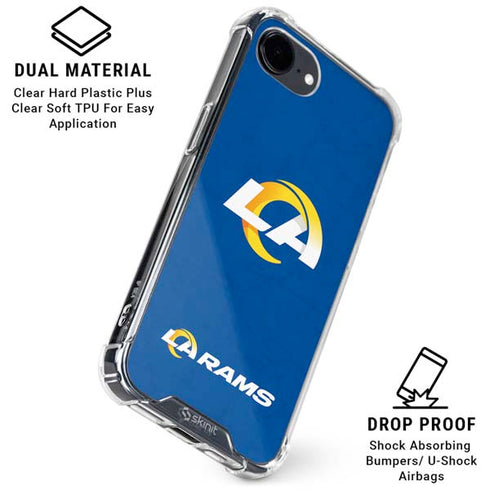 NFL Los Angeles Rams Distressed iPhone 16e Clear Case