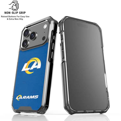 NFL Los Angeles Rams Distressed iPhone 17 Pro Clear Case