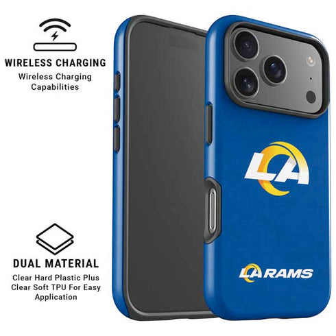 NFL Los Angeles Rams Distressed iPhone 17 Pro Max Magsafe Impact Case