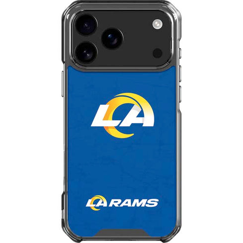 NFL Los Angeles Rams Distressed iPhone 18 Pro Max Clear Case