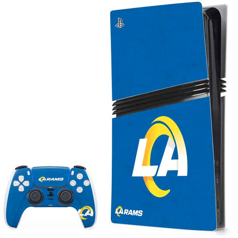 NFL Los Angeles Rams Distressed PS5 Pro Bundle Skin