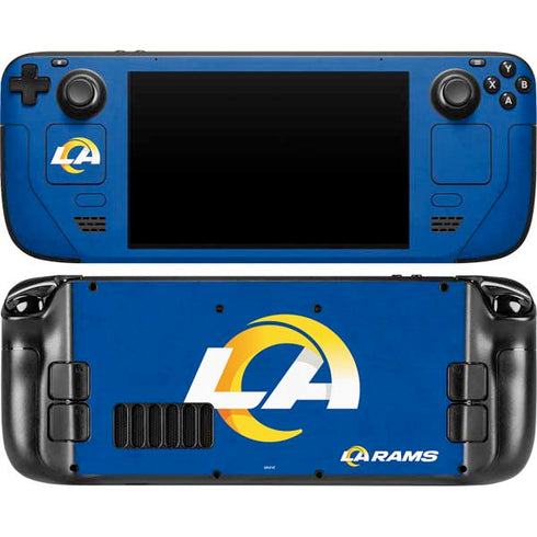 NFL Los Angeles Rams Distressed Steam Deck Handheld Gaming Computer OLED Skin