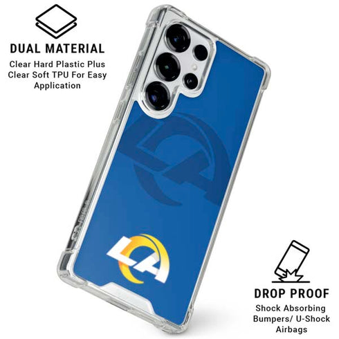NFL Los Angeles Rams Double Vision Galaxy S25 Ultra Clear Case